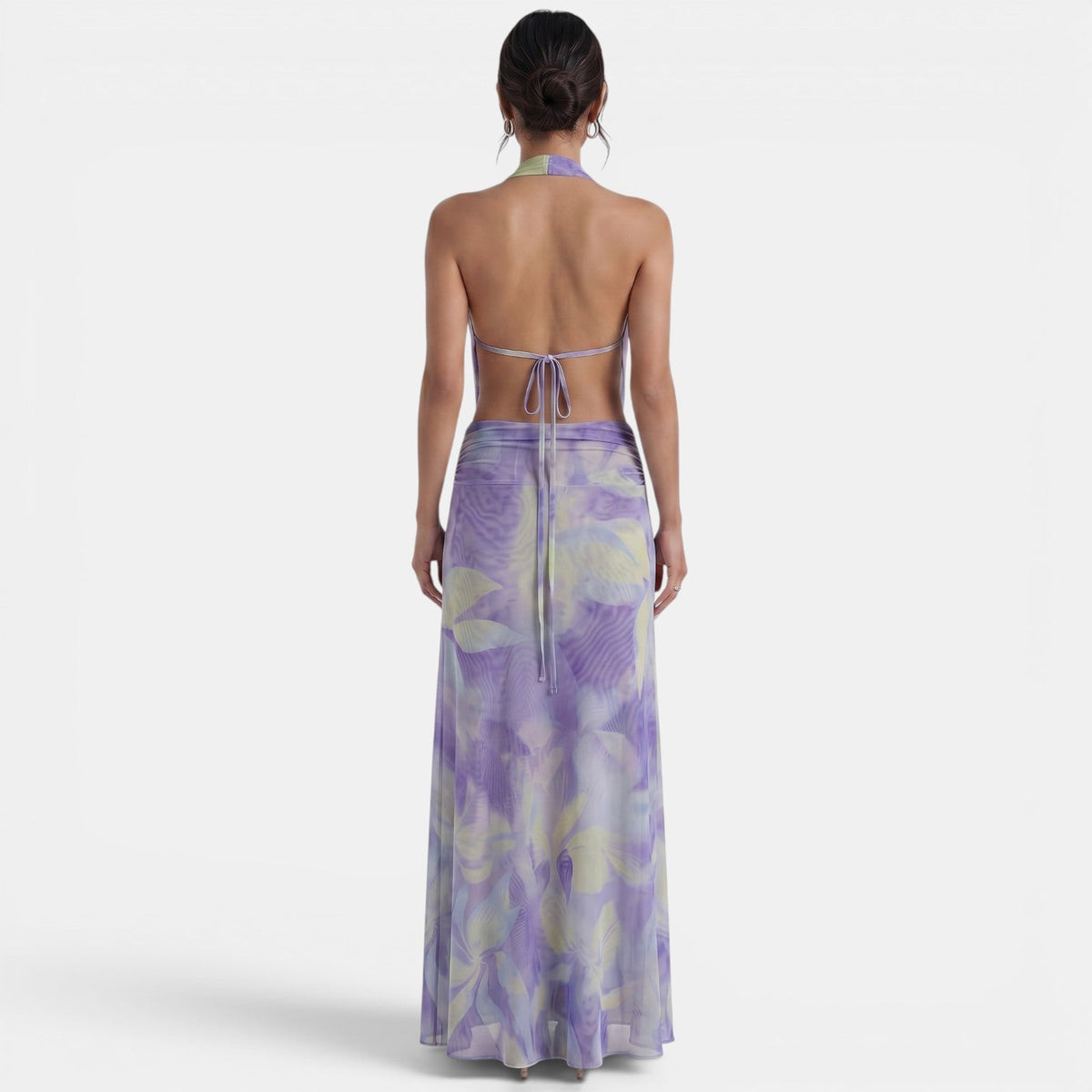 Women's Green Halter Maxi Dress