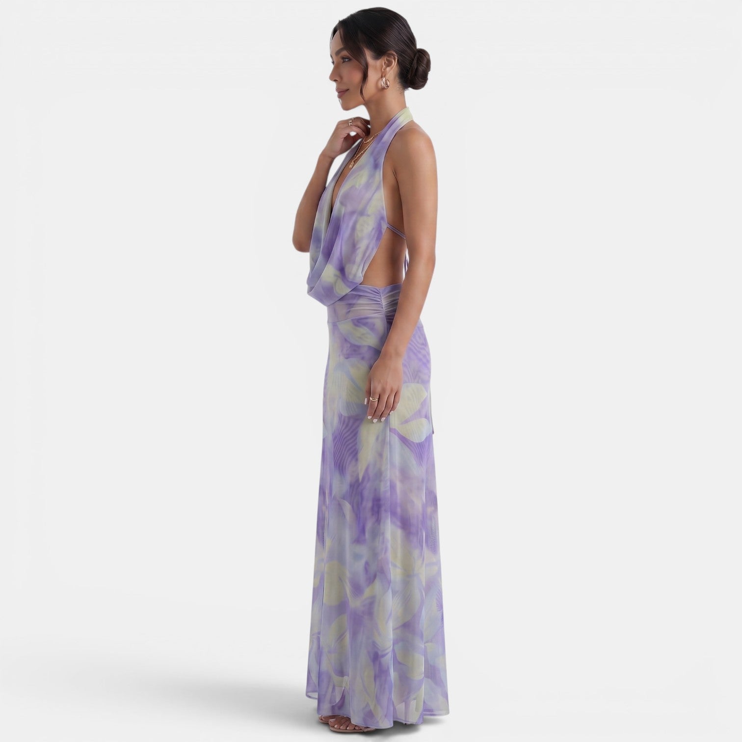 Women's Green Halter Maxi Dress