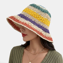 Women's Colourful Striped Straw Hat