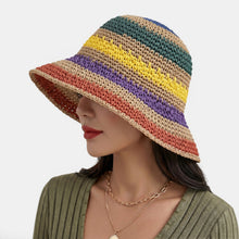 Women's Colourful Striped Straw Hat