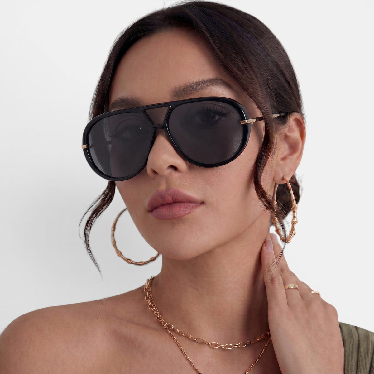 Women's Oversized Aviator Sunglasses