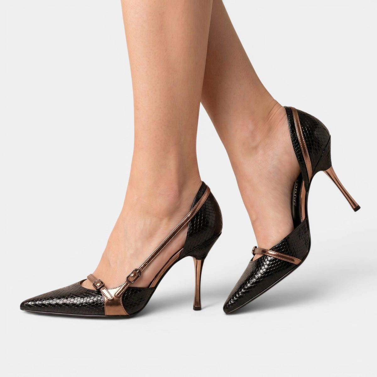 Women's Snake-Print Stiletto Heels