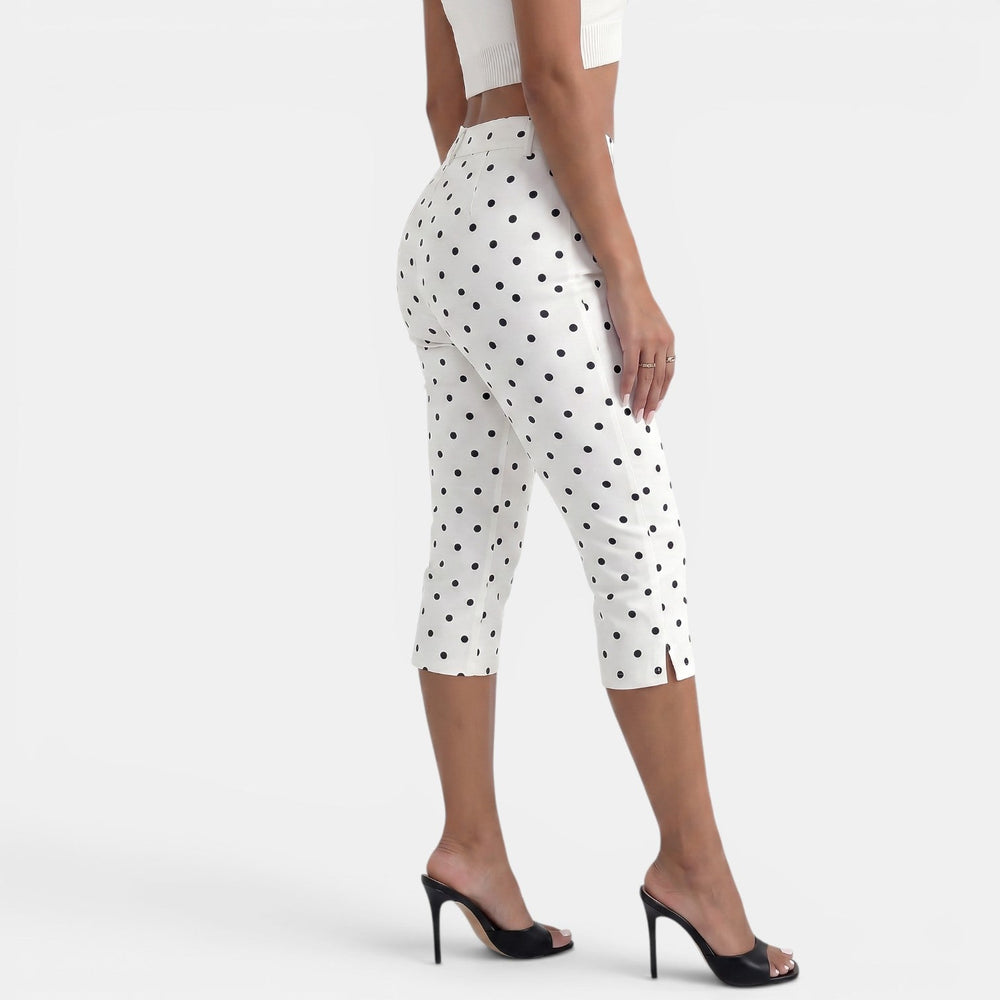 Women's Polka Dot Capri Pants