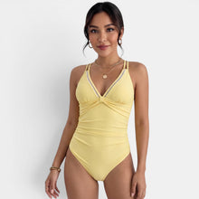 Women's Yellow Tummy Control Swimsuit