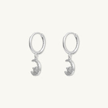 Crescent Moon Zirconia Huggie Earrings