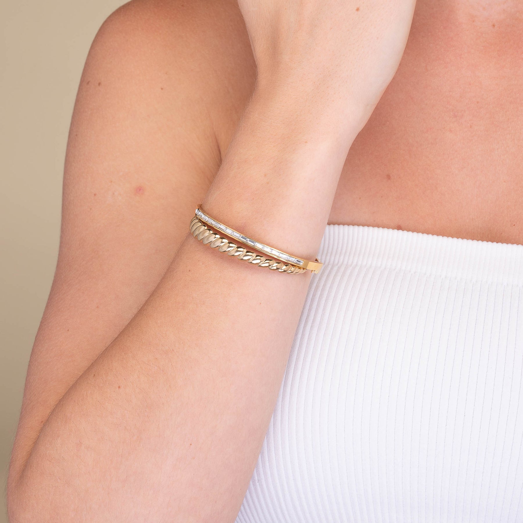 Croissant Open Cuff Bangle