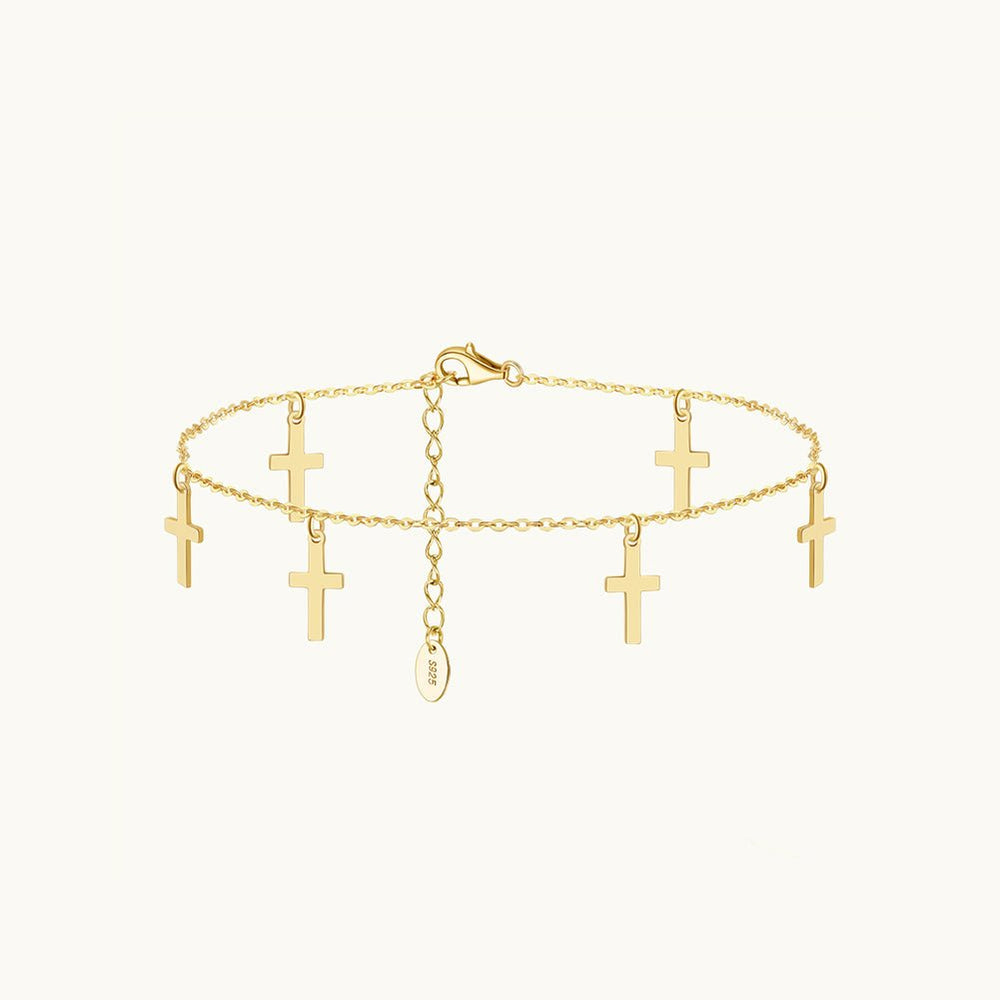 Cross Dangling Chain Anklet