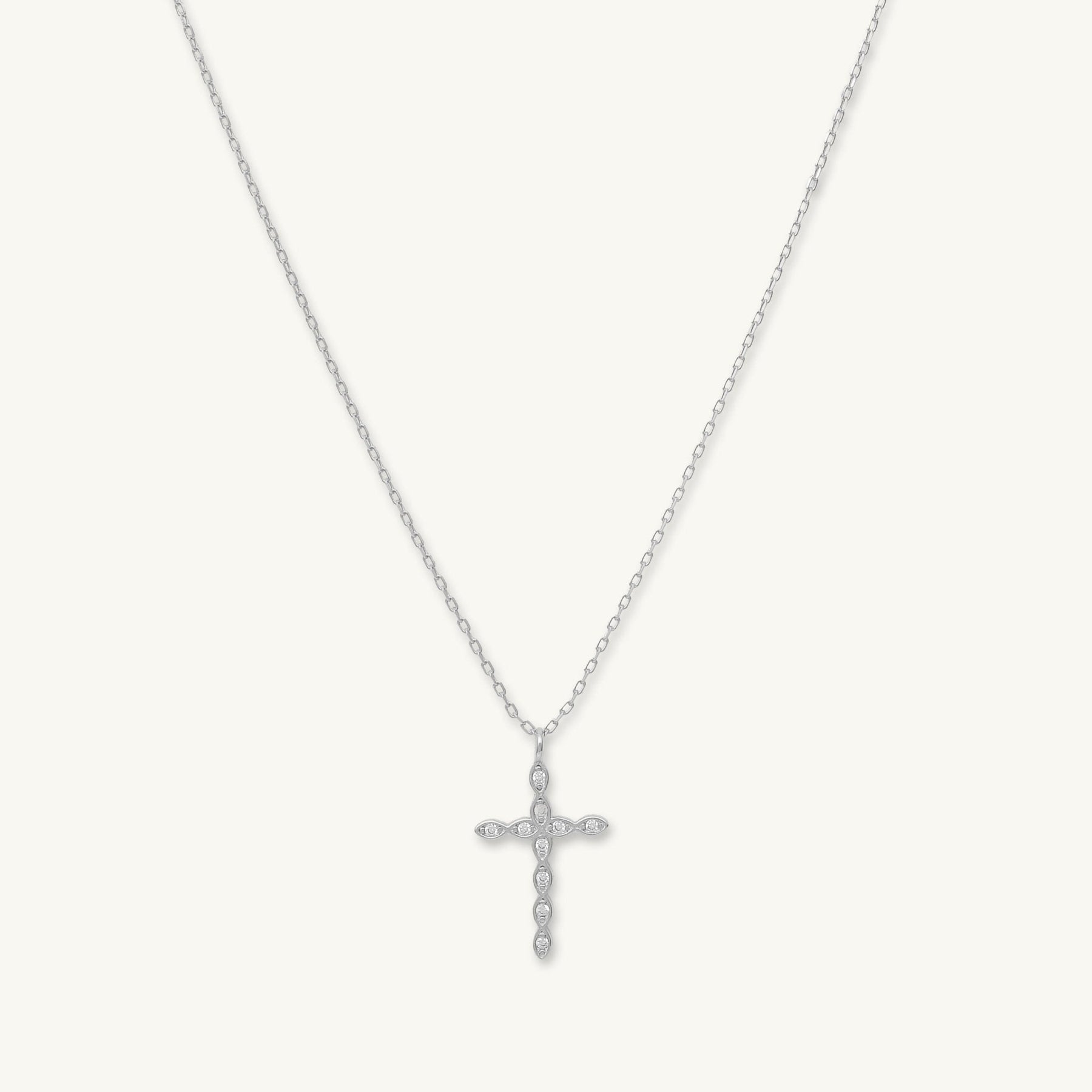 Cross Diamanté Chain Necklace