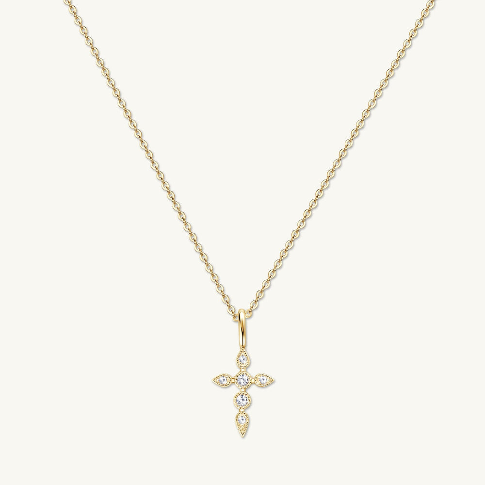 Cross Pendant Moissanite Necklace