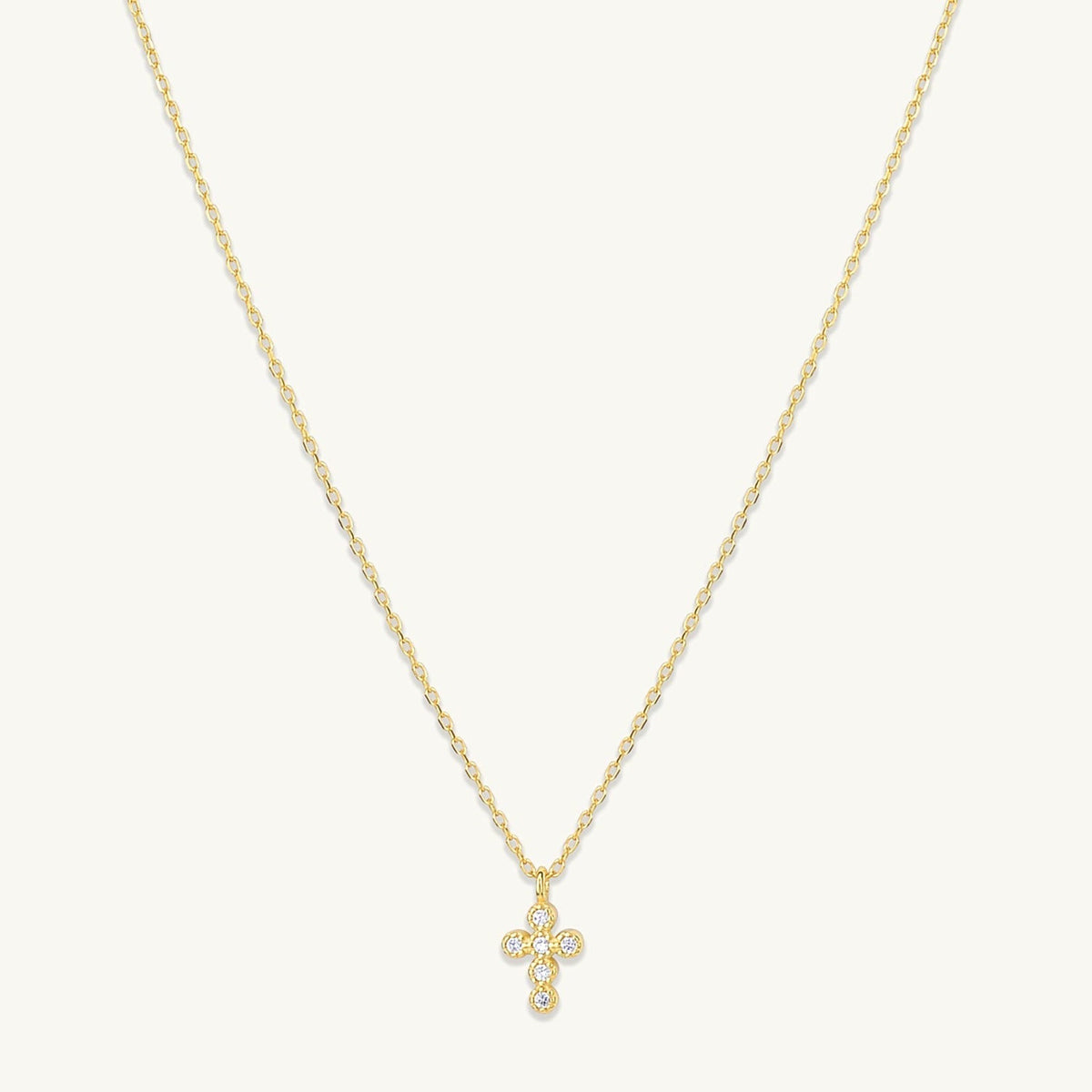Cross Sapphire Chain Necklace