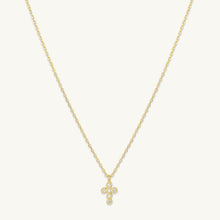 Cross Sapphire Chain Necklace