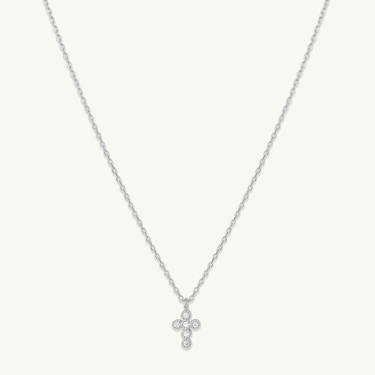 Cross Sapphire Chain Necklace
