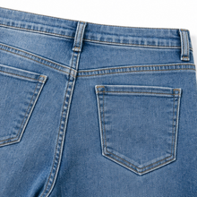 Cuffova – Women's High Waist Stretch Capri Jeans with Cuffed Hem