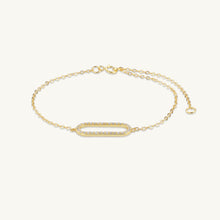 Curved Bar Sapphire Bracelet