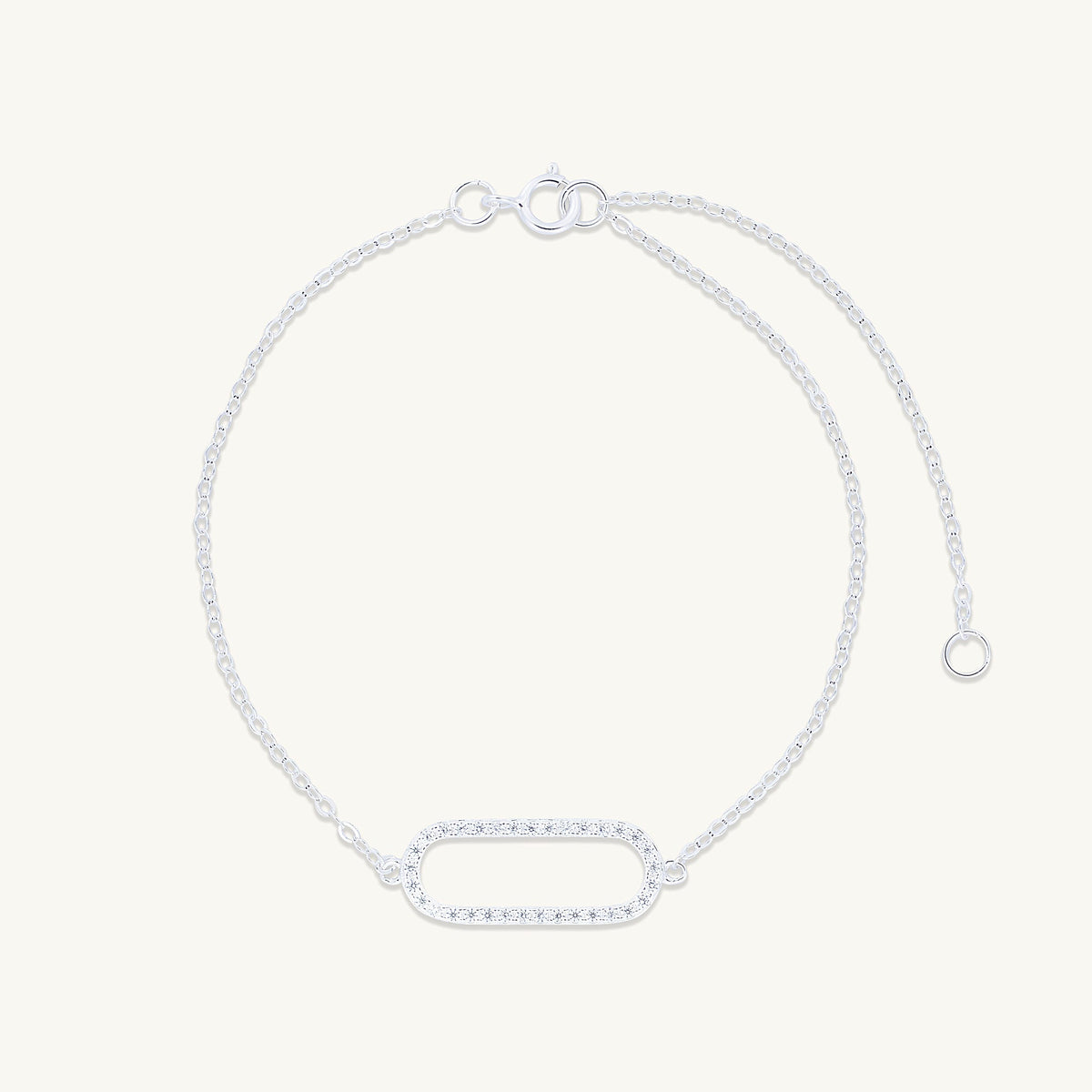Curved Bar Sapphire Bracelet