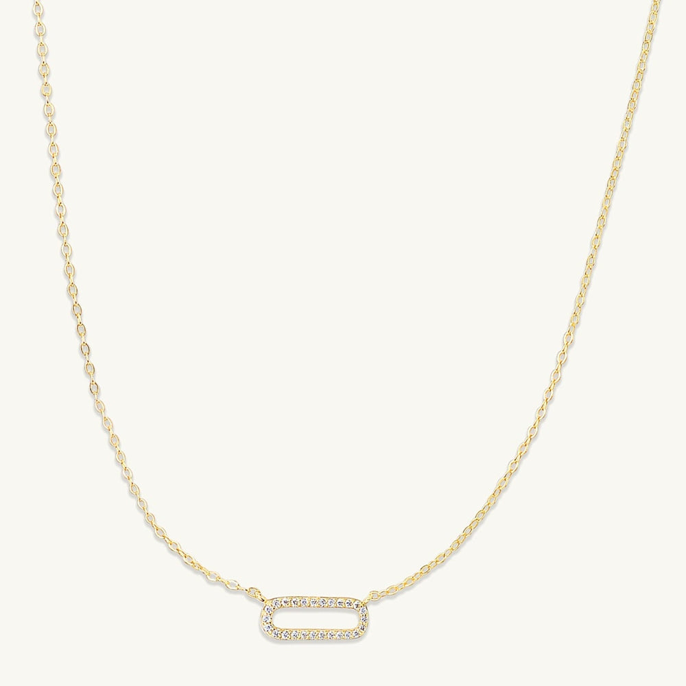Curved Bar Sapphire Necklace