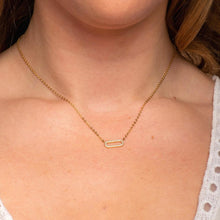 Curved Bar Sapphire Necklace