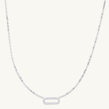 Curved Bar Sapphire Necklace
