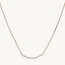 Curved Sapphire Bar Necklace