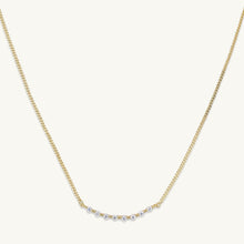 Curved Sapphire Bar Necklace