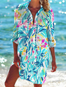 Ophelia Women's Beach Tunic – Flowing Summer Dress for Holidays & Leisure