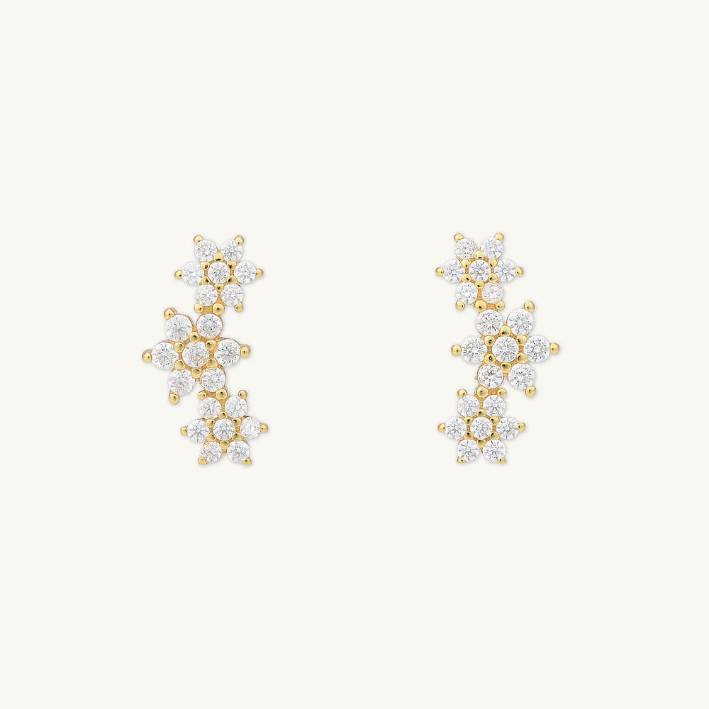 Daisy Cluster Sapphire Earrings