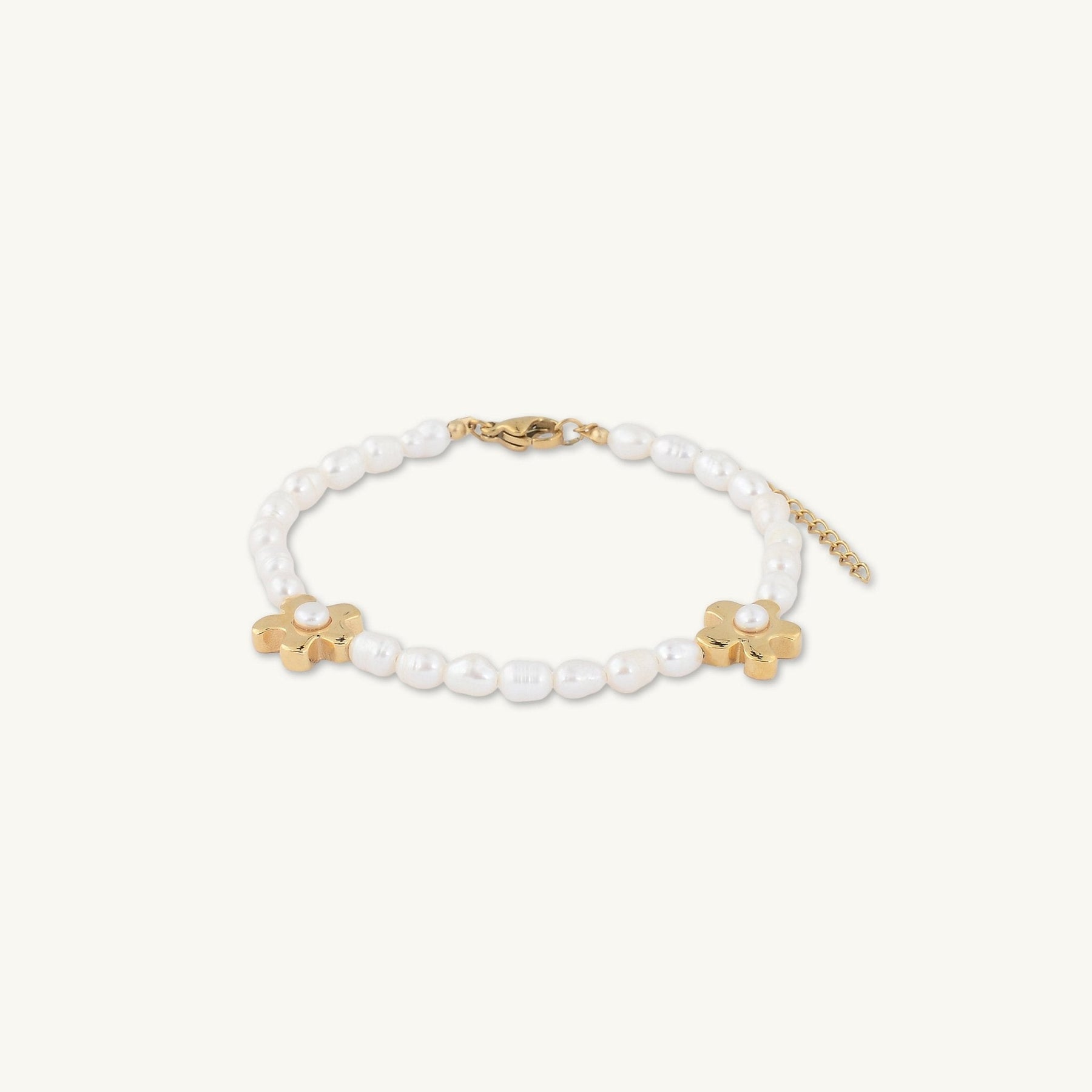 Daisy Flower Freshwater Pearl Bracelet