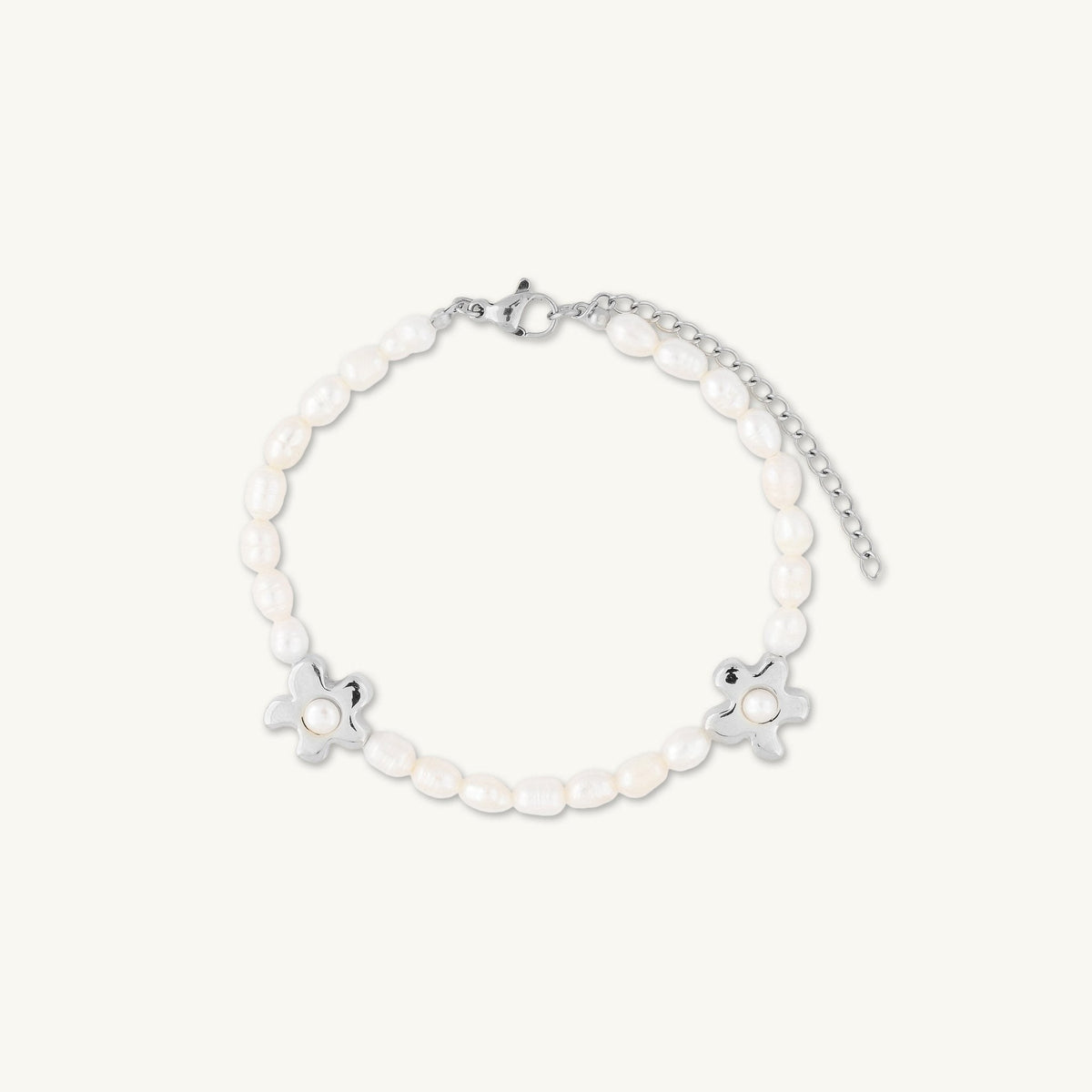 Daisy Flower Freshwater Pearl Bracelet