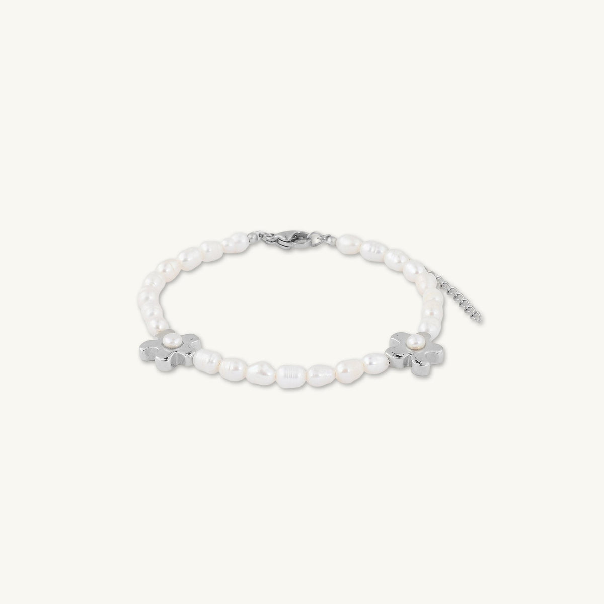 Daisy Flower Freshwater Pearl Bracelet