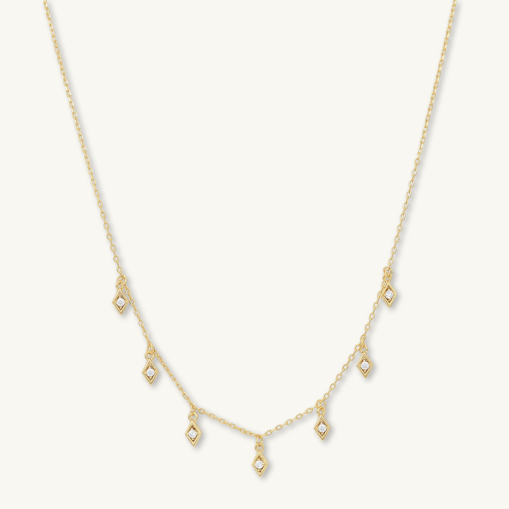 Dangling Kite Sapphire Necklace