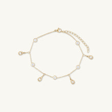 Dangly Teardrop Sapphire Station Bracelet