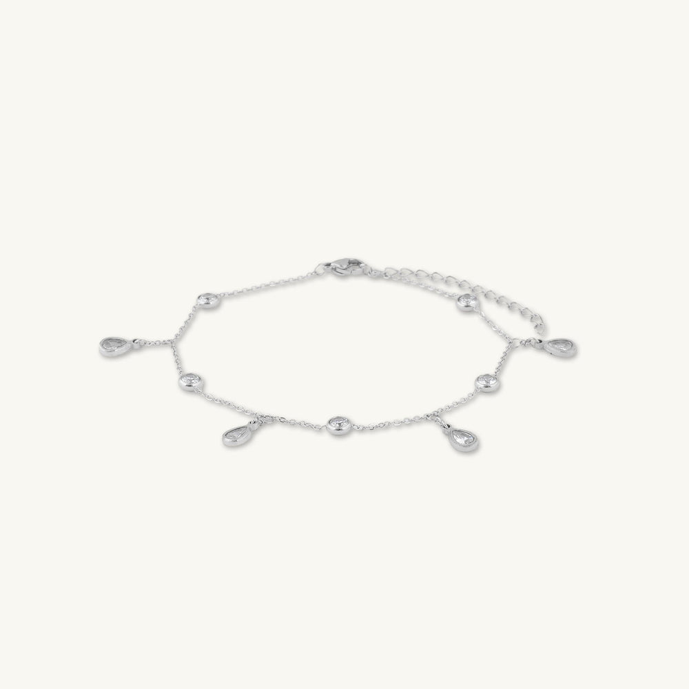 Dangly Teardrop Sapphire Station Bracelet