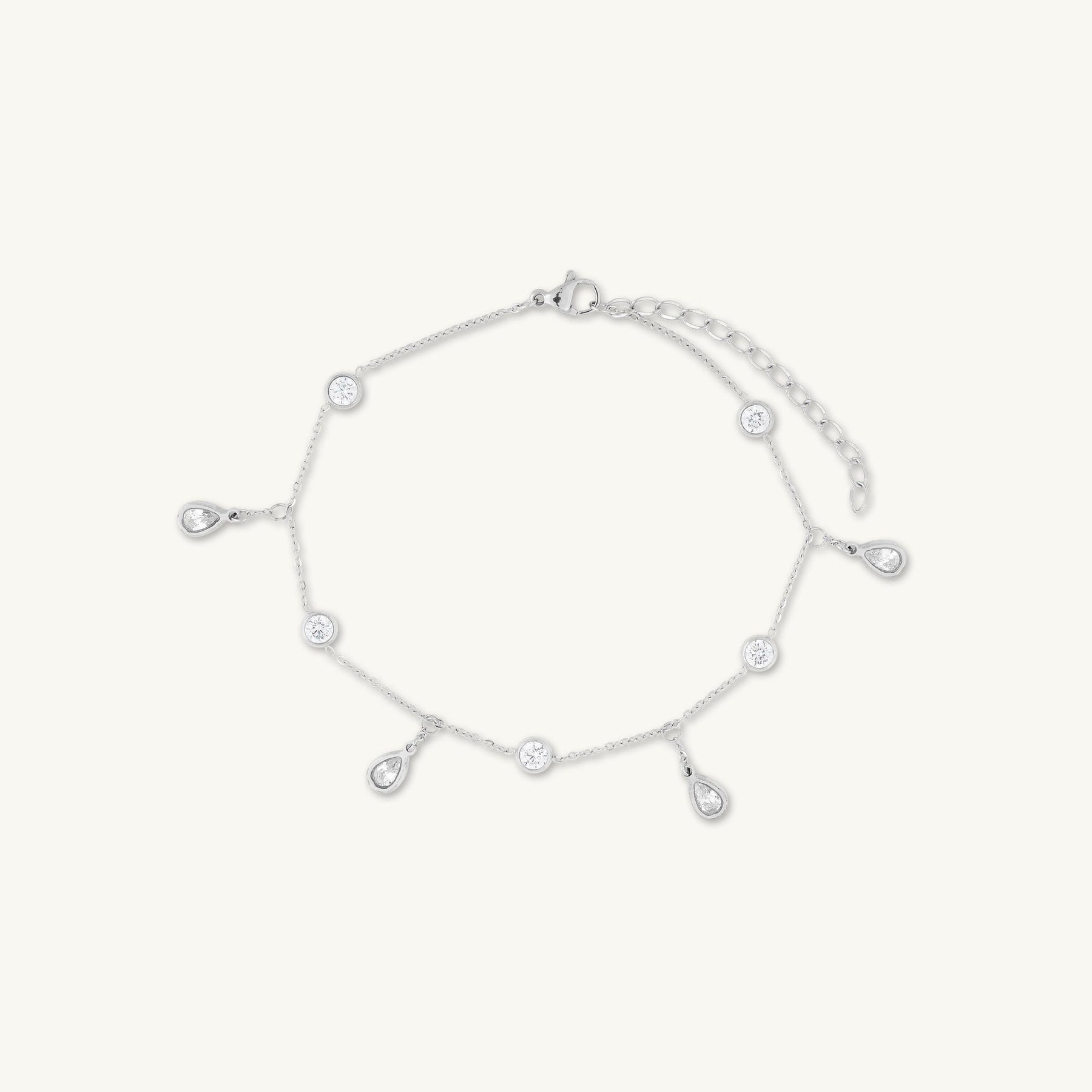 Dangly Teardrop Sapphire Station Bracelet