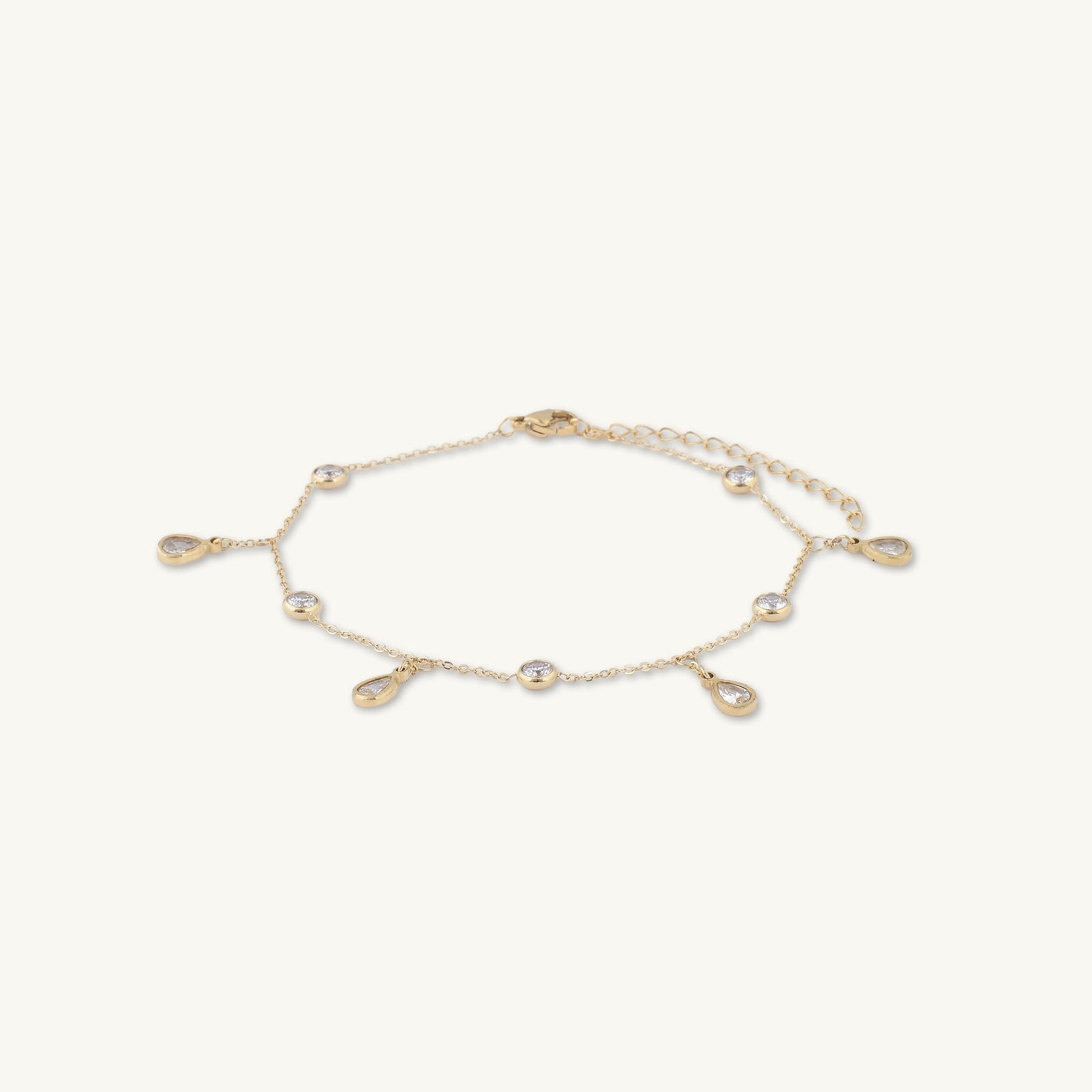Dangly Teardrop Sapphire Station Bracelet