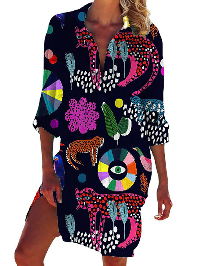 Ophelia Women's Beach Tunic – Flowing Summer Dress for Holidays & Leisure
