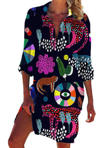 Ophelia Women's Beach Tunic – Flowing Summer Dress for Holidays & Leisure
