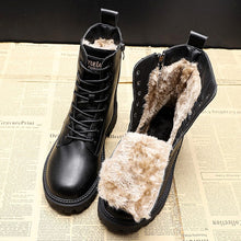 Daisy Women's Combat Boots – Warm Winter Lace-up Boots with Faux Fur Lining