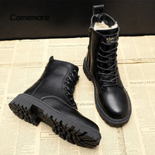 Daisy Women's Combat Boots – Warm Winter Lace-up Boots with Faux Fur Lining