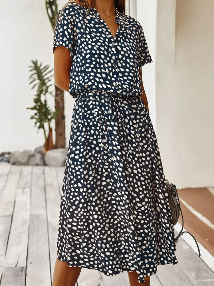 Elora Women's Dress – Elegant Dress with Buttoning, Flattering Cut & Refined Look