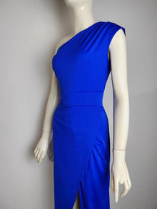 Clarissa Evening Dress Woman - One Shoulder, Asymmetric Collar, High Slit - Elegant and Fitted Dress for Formal Events