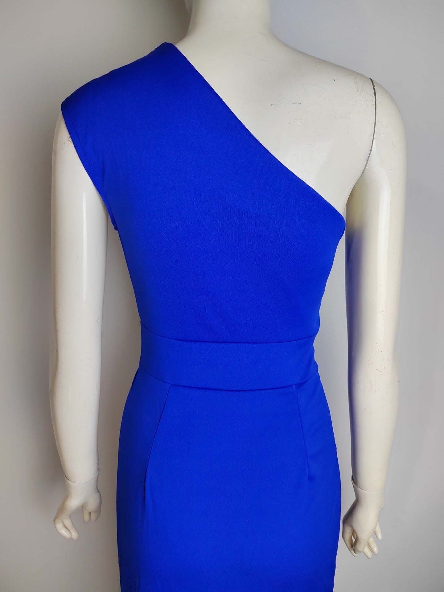 Clarissa Evening Dress Woman - One Shoulder, Asymmetric Collar, High Slit - Elegant and Fitted Dress for Formal Events