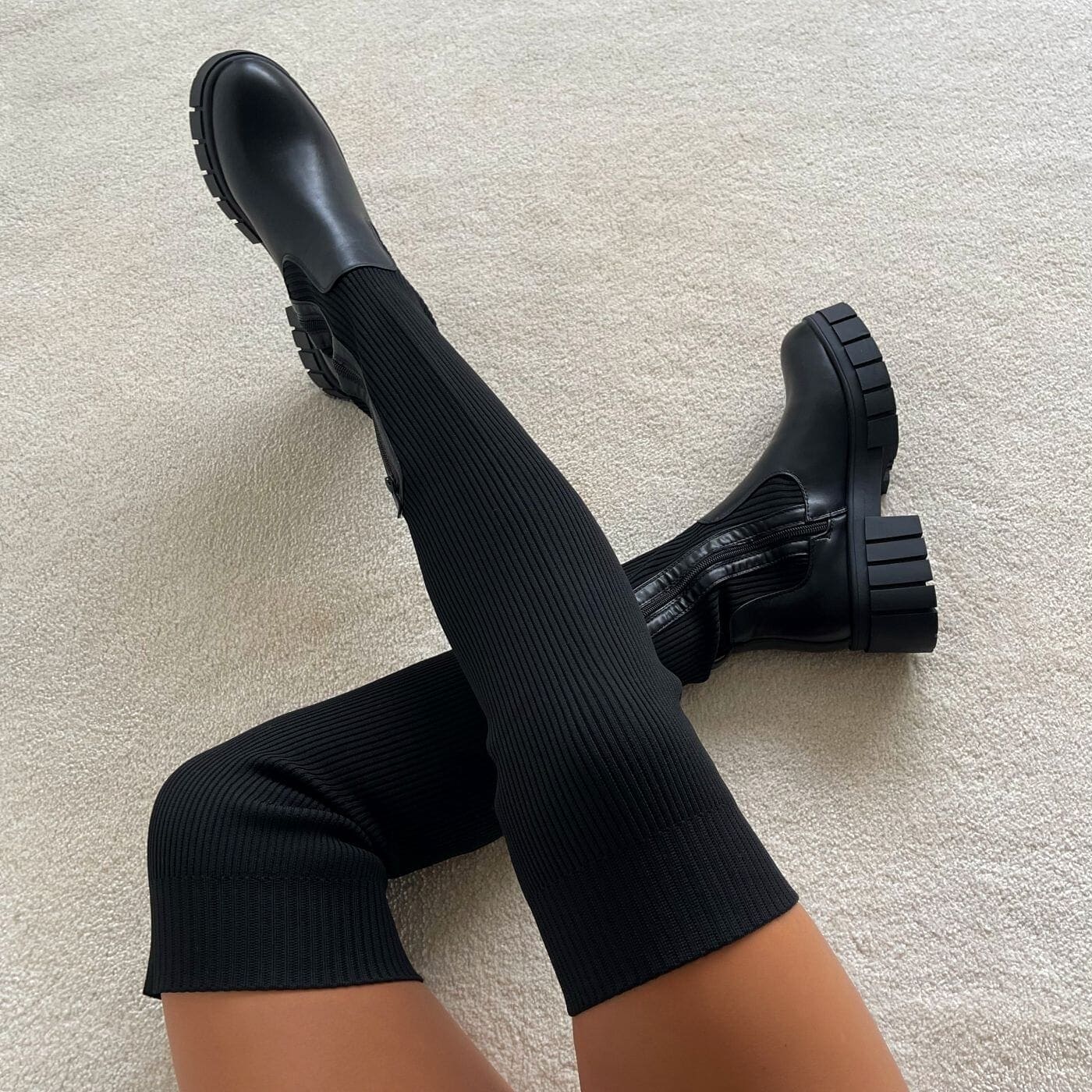 Skylar Women's Stretch Boots – Stretchable Upper, Durable Comfort & Elegant Style