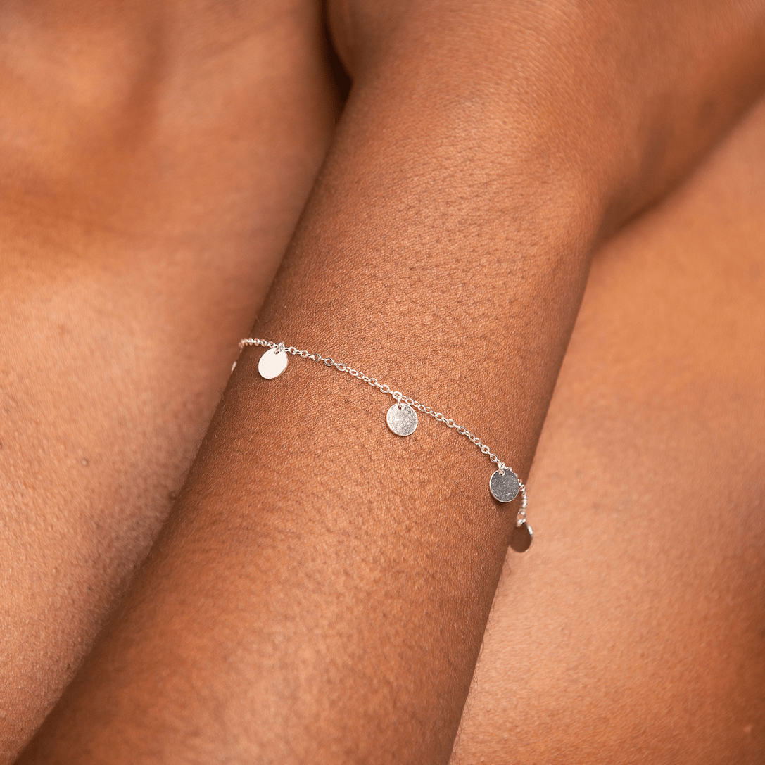 Disc Chain Stacking Bracelet
