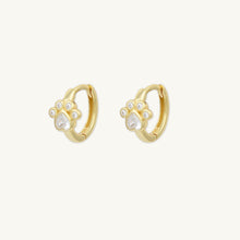Dog Paw Sapphire Huggie Earrings