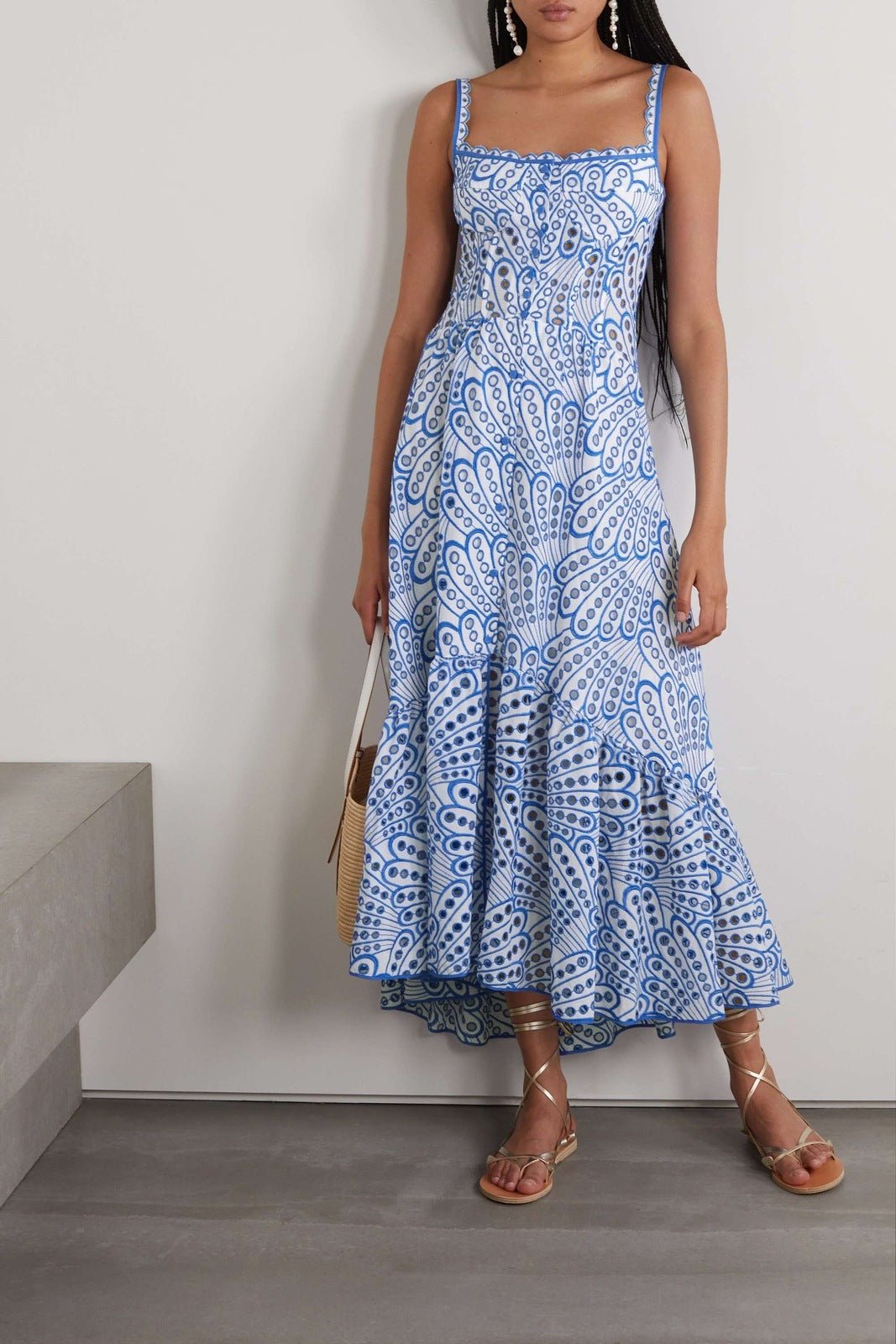 Brylene Maxi Dress Women – Cotton Embroidery, Summer Bohemian Look & Airy Comfort