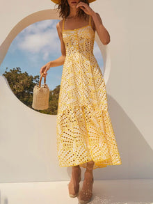 Brylene Maxi Dress Women – Cotton Embroidery, Summer Bohemian Look & Airy Comfort