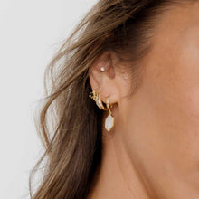 Dome Sapphire Huggie Earrings