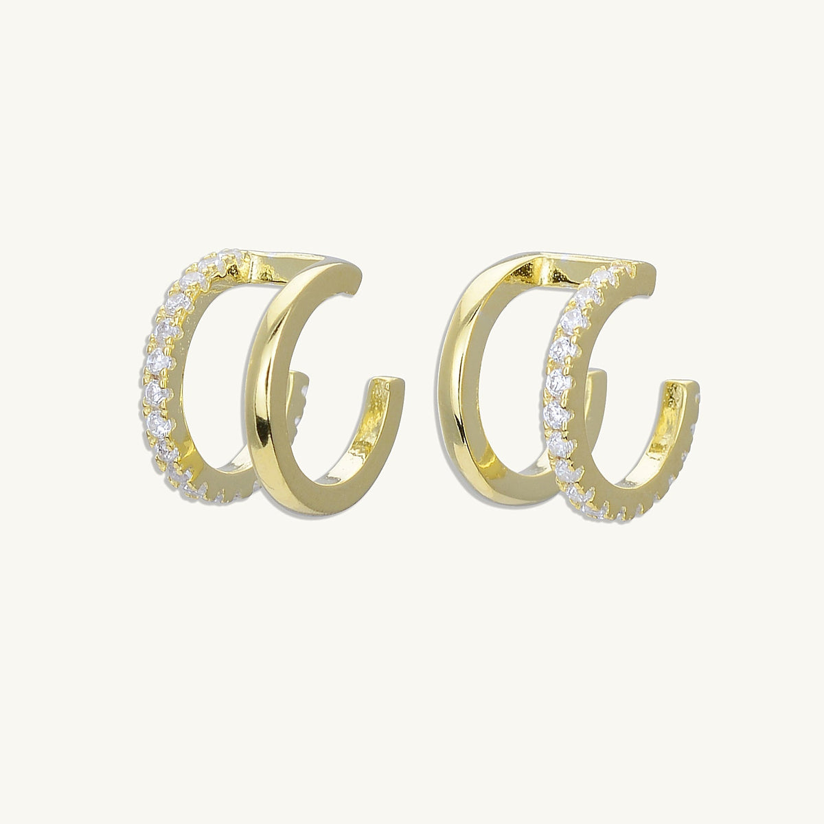 Double Sapphire Cuff Earrings