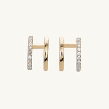 Double Sapphire Cuff Earrings