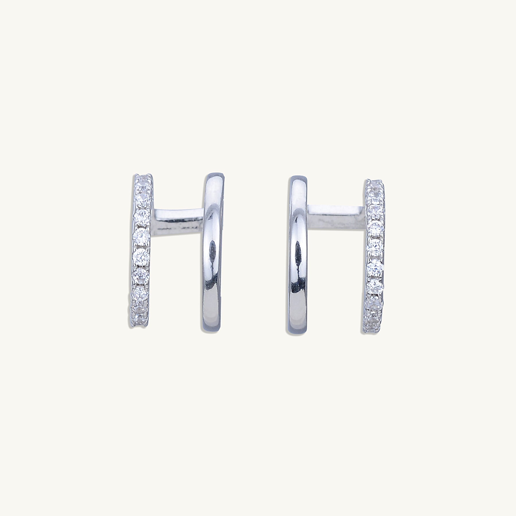 Double Sapphire Cuff Earrings
